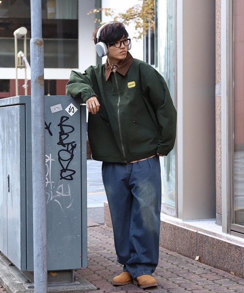 「ZIP FIVE」 ブルゾン LARGE グレー メンズ_画像5