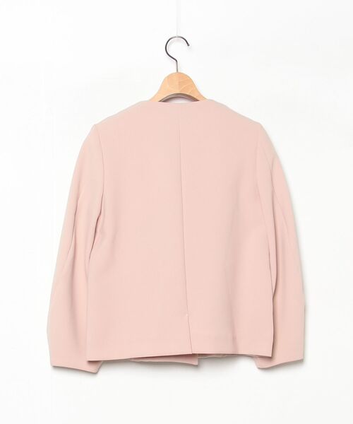 「nitca」 ノーカラージャケット FREE ピンク レディース_画像2