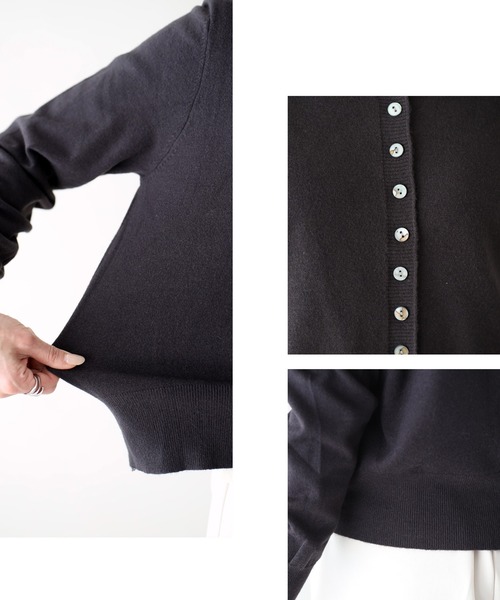 「Ehre style」 ニットカーディガン FREE ブラック レディース_画像2