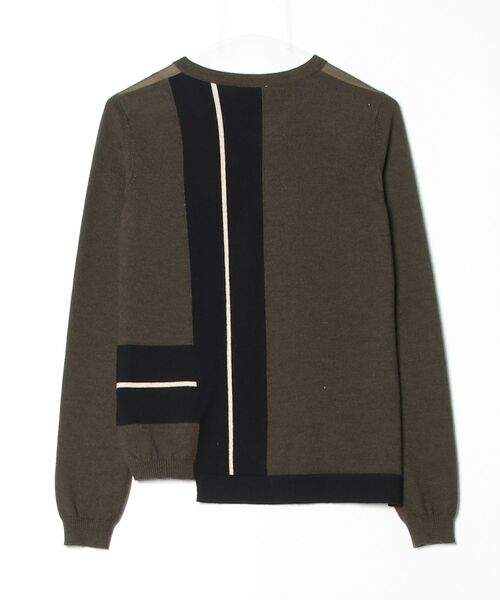 「N21 numero ventuno」 ボーダー柄ニットカーディガン - グリーン レディース_画像2