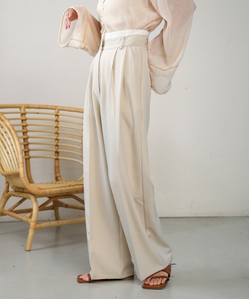 「Bab」 スラックス M グレイッシュベージュ レディース_画像5