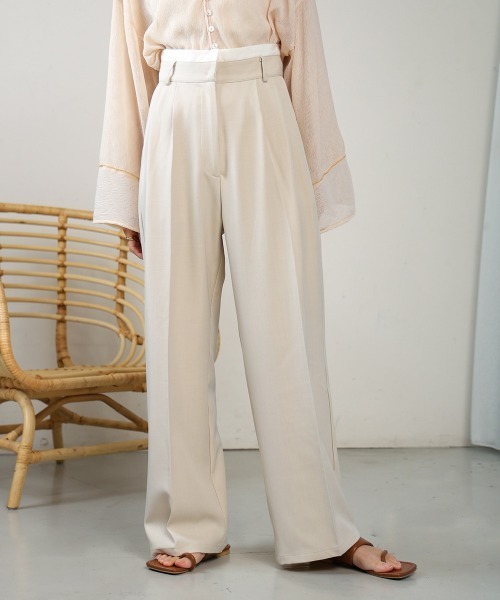 「Bab」 スラックス M グレイッシュベージュ レディース_画像6