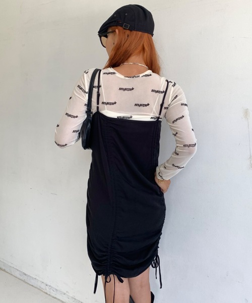 「SHAGGIE」 キャミソールワンピース FREE グレー レディース_画像3