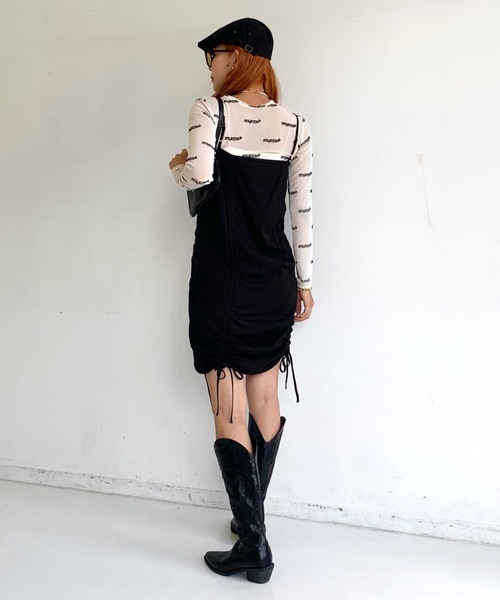 「SHAGGIE」 キャミソールワンピース FREE グレー レディース_画像5