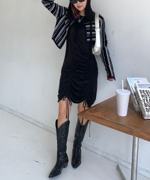 「SHAGGIE」 キャミソールワンピース FREE グレー レディース_画像8