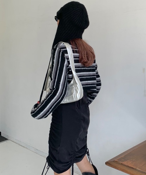 「SHAGGIE」 キャミソールワンピース FREE グレー レディース_画像9