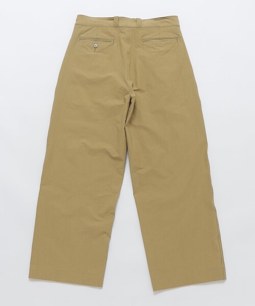 【美品】カルゼボリュームパンツ ベージュ 日本製 SHIPS（シップス） パンツ SHIPS: AUTHENTIC ナイロン カルゼ ワイド