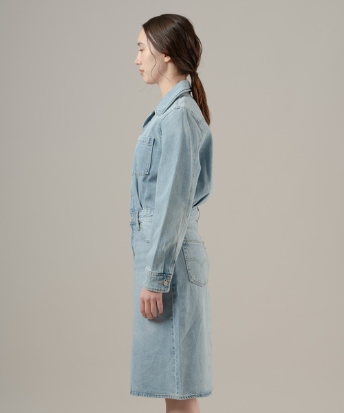 シャツワンピース Levi's/リーバイス Aラインデニムウエスタンドレスの画像