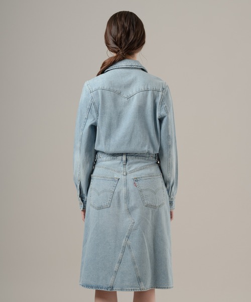シャツワンピース Levi's/リーバイス Aラインデニムウエスタンドレスの画像