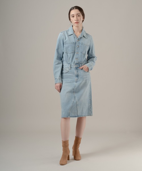 Levi's（リーバイス） シャツワンピース Aラインデニムウエスタン
