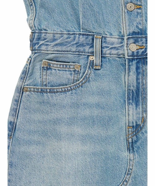シャツワンピース Levi's/リーバイス Aラインデニムウエスタンドレスの画像