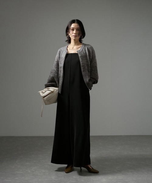 「SALON adam et rope'」 ニットカーディガン FREE ベージュ レディース_画像2