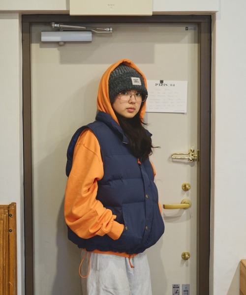 COMMON GULL PRODUCTS ネイビー 中綿ベスト common gull products. ベスト MEDIUM ネイビー レディース : ZOZOTOWN