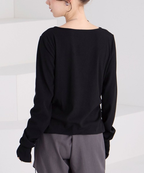 【未使用】ELLIE イージータックトップス(BLACK) Elishe tシャツ フロントタックボタントップス レディース : ZOZOTOWN