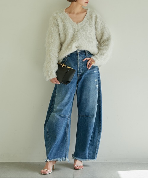 「GALLARDAGALANTE」 長袖ニット FREE ブラウン レディース_画像7