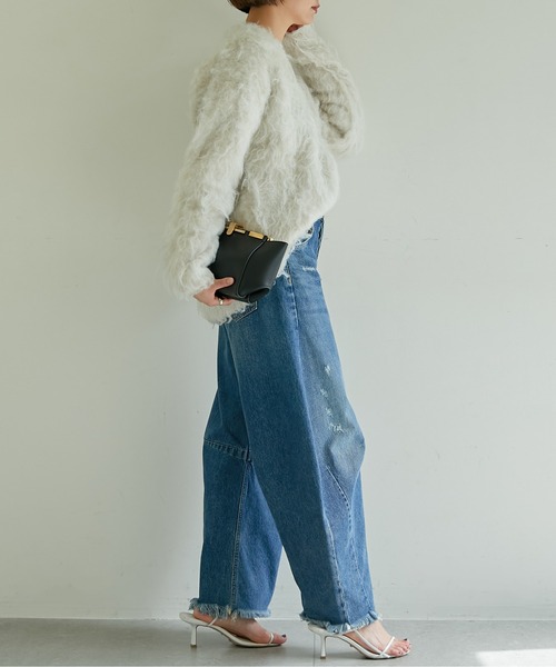 「GALLARDAGALANTE」 長袖ニット FREE ブラウン レディース_画像8