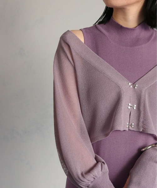 「&g'aime」 ノースリーブワンピース FREE グレイッシュベージュ レディース_画像5