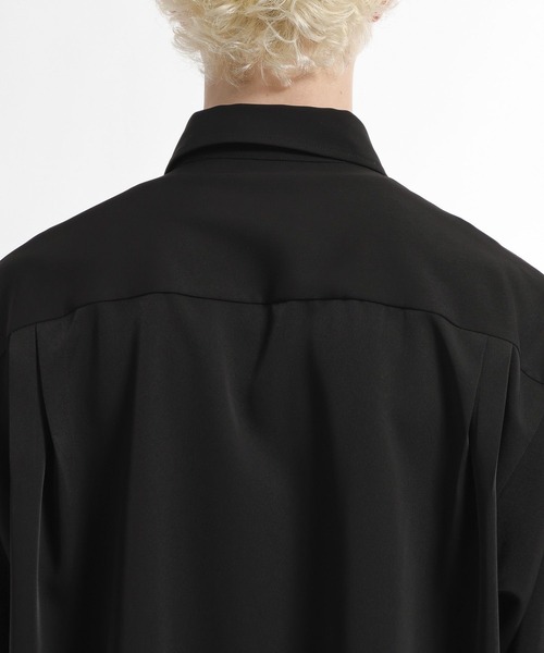 HARE ブラック　黒　シャツ HARE（ハレ） シャツ アシメフロントシャツ(HARE) メンズ レディース