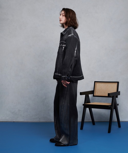 「selle glant」 デニムジャケット SMALL ブラック メンズ_画像5