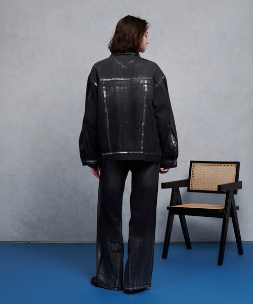 「selle glant」 デニムジャケット SMALL ブラック メンズ_画像6