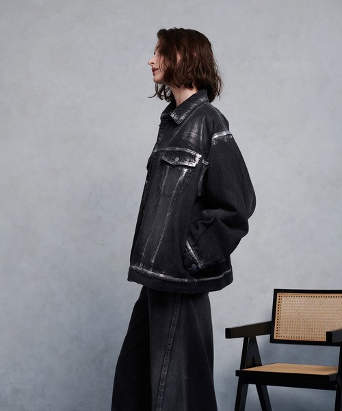 「selle glant」 デニムジャケット SMALL ブラック メンズ_画像9