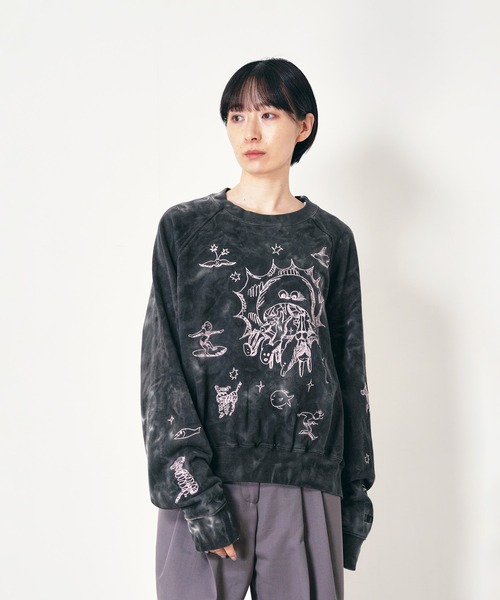 トレーナー スウェット “SEA” Aimi Odawara ラグランクルースウェット