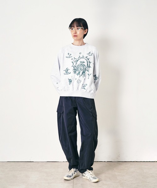 トレーナー スウェット “SEA” Aimi Odawara ラグランクルースウェット
