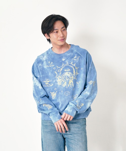 トレーナー/スウェット SEA CLEAN SWEAT SHIRT トレーナー スウェット “SEA” Aimi Odawara ラグランクルースウェット