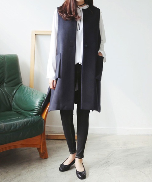 「SMILE ORCHID」 ベスト FREE ネイビー レディース_画像9