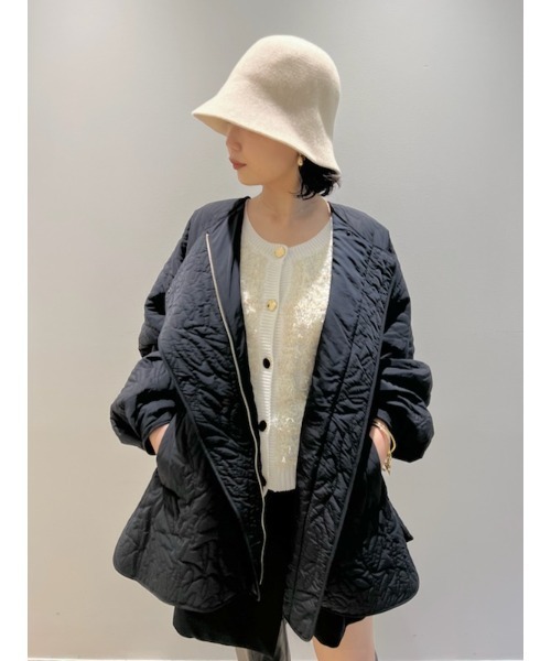 LILY BROWN（リリーブラウン） ノーカラーコート ONE SIZE ホワイト