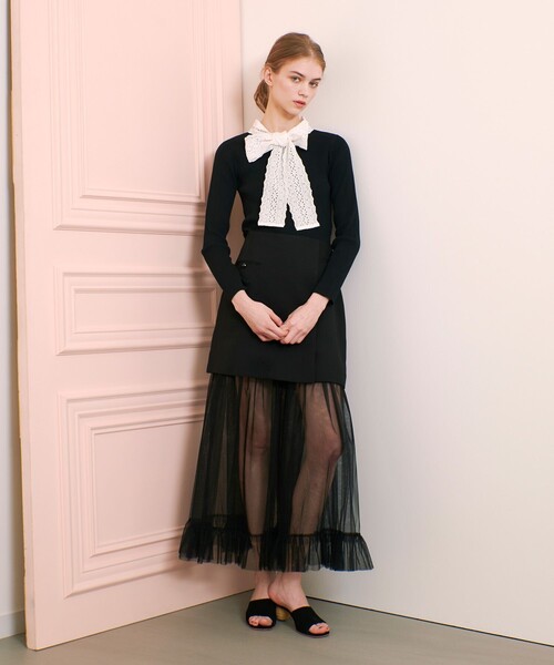 「LOULOU WILLOUGHBY」 長袖カットソー 2 ブラック レディース_画像7