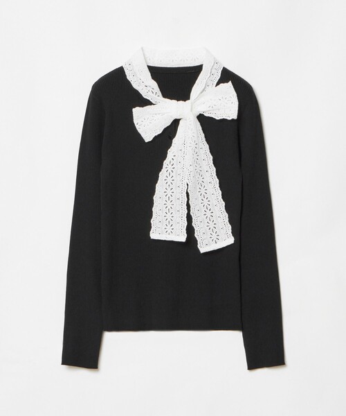 「LOULOU WILLOUGHBY」 長袖カットソー 2 ブラック レディース_画像9