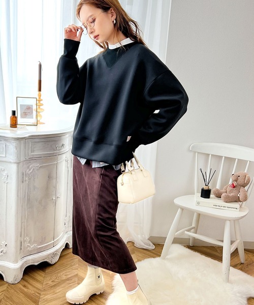 「Java」 長袖カットソー X-LARGE グレイッシュブルー レディース_画像7