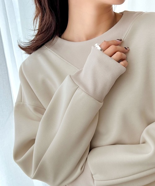 「Java」 長袖カットソー X-LARGE グレイッシュブルー レディース_画像9