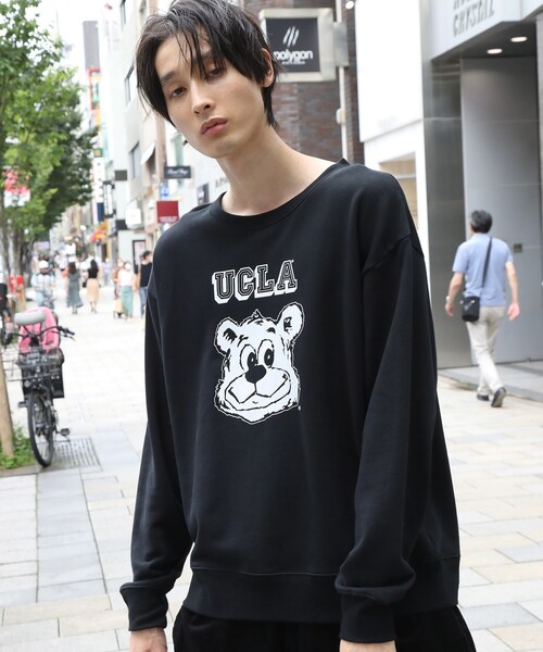 「UCLA」 スウェットカットソー 01 ベージュ メンズ_画像3