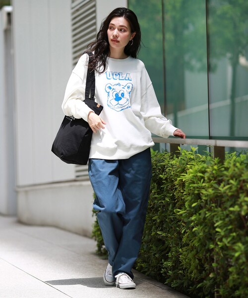「UCLA」 スウェットカットソー 01 ベージュ メンズ_画像4