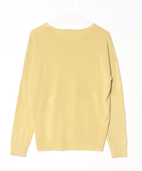 「NAVY」 長袖ニット M イエロー レディース_画像2