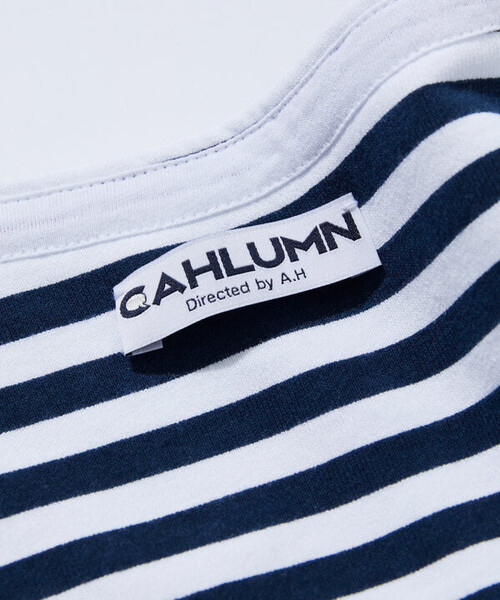 「CAHLUMN」 長袖Tシャツ MEDIUM ネイビー メンズ_画像2