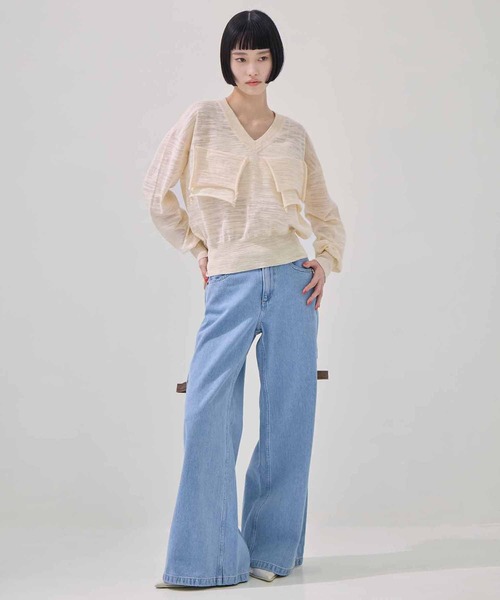kotohayokozawa コトハヨコザワ 24AW TD Marshmallow Sweater ニットセーター KT24A-KN03 ネイビー F kotohayokozawa/コトハヨコザワ】TD MARSHMALLOW SWEATER/TDマシュマロ