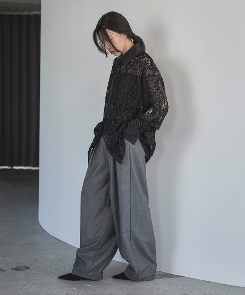 「feepur」 長袖ブラウス MEDIUM ブラック レディース_画像8