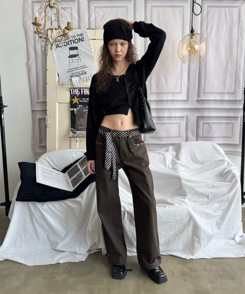 「SHAGGIE」 パンツ SMALL グレー レディース_画像7