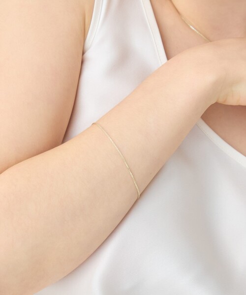 ブレスレット 「アイシーヴェール」 K10IGG スパイクチェーン ブレスレット レディースの画像