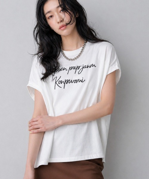 Shelly island（シェリーアイランド） tシャツ 半袖 チェーン刺繍T