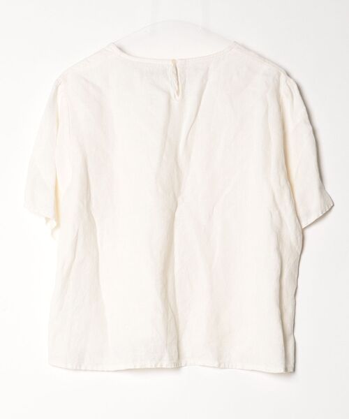 「fog linen work」 半袖ブラウス - ベージュ レディース_画像2