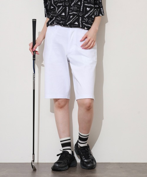 STELLA77GOLF パンツ COOLMAX接触冷感ショートパンツ メンズ