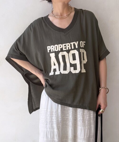 tシャツ シアーポンチョロゴTEE レディースの画像