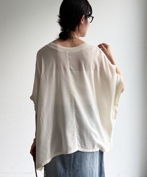 tシャツ シアーポンチョロゴTEE レディースの画像
