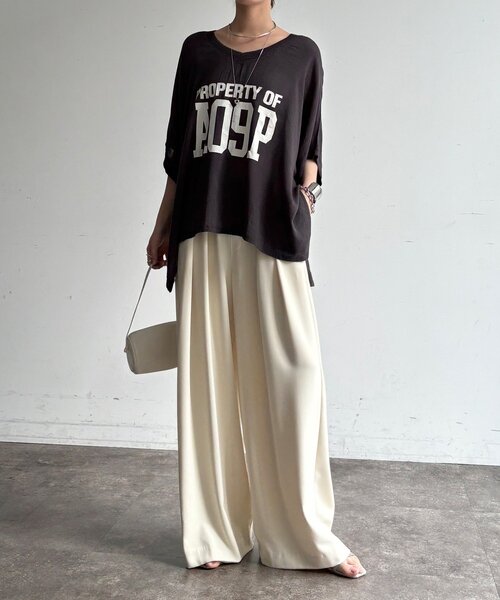 tシャツ シアーポンチョロゴTEE レディースの画像