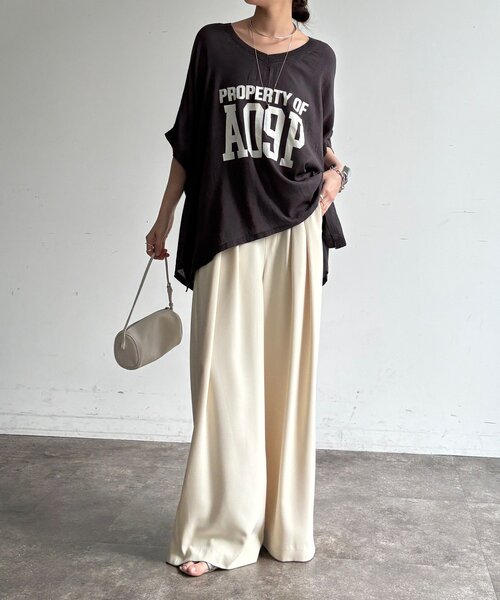 tシャツ シアーポンチョロゴTEE レディースの画像