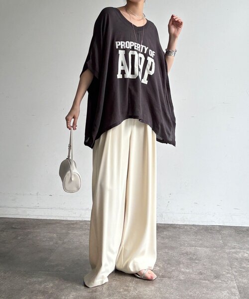 tシャツ シアーポンチョロゴTEE レディースの画像